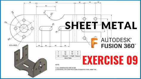 fusion 360 sheet metal bend radius|fusion 360 flat pattern drawing.